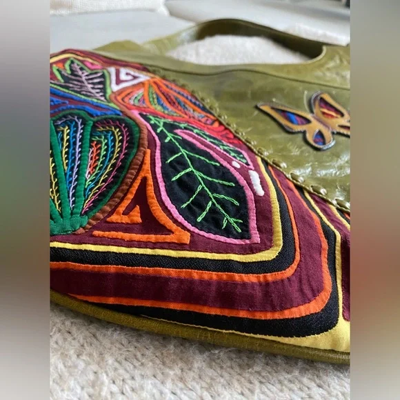 NEW Handmade Leather Boho Hippie Patch Work Bag/Purse - Picture 9 of 17